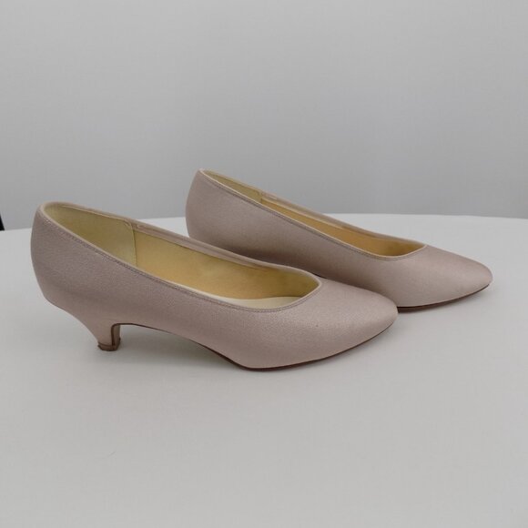 Dyeables Pink Women Shoes Size 8.5B Slip On Kitten Heels Pointed Toe Pumps - Picture 6 of 12